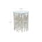 21" Silver Aluminum Accent Table with Glass Tabletop